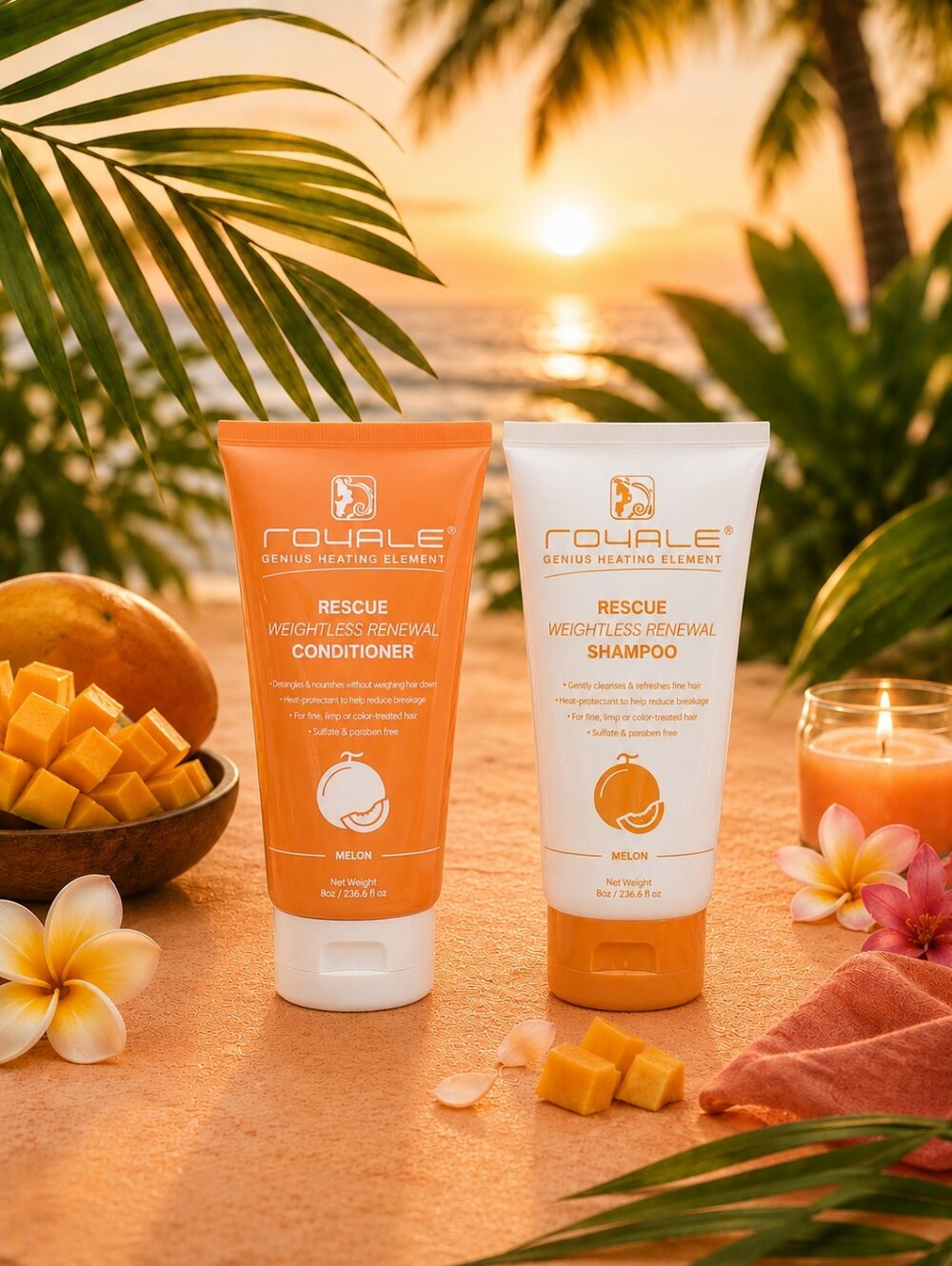 Royale Rescue Weightless Renewal Shampoo & Conditioner - Melon